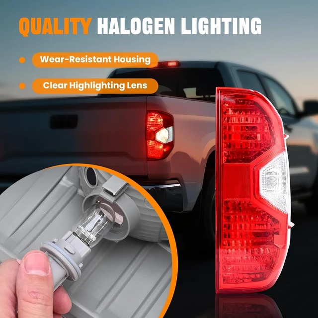 Alt view image 6 of 7 - Tail Light Assembly For 2014-2021 Toyota Tundra Passenger Side with Bulb