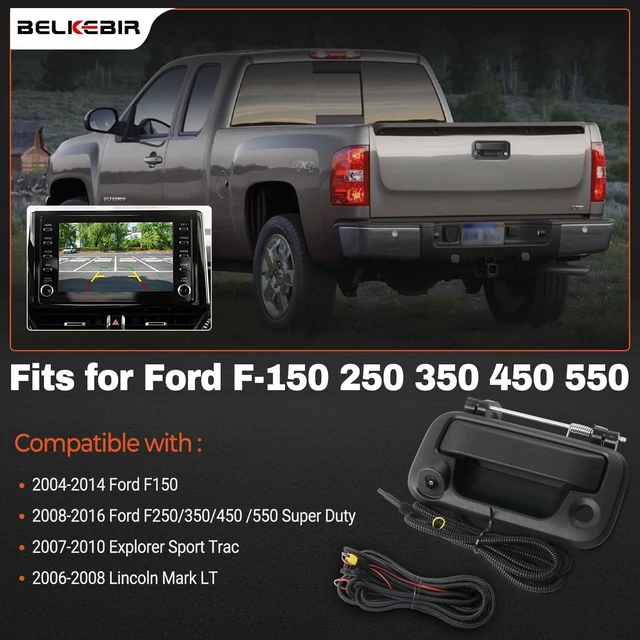 Alt view image 2 of 7 - Tailgate Handle Backup Camera Compatible with 2004-2014 Ford F150,2008-2016 Ford F250 F350 F450 F550 Super Duty Explorer Lobo, Rear View Reverse Camera RCA Connector Replaces# 8L3Z 9943400-AC