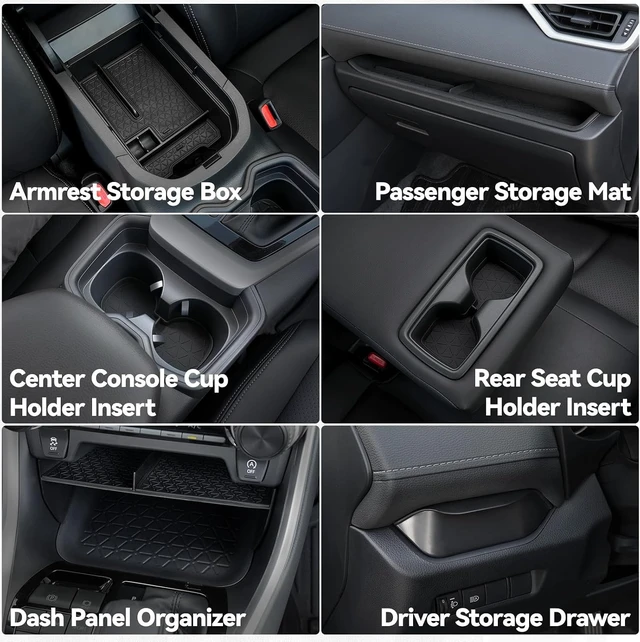 Alt view image 2 of 7 - Center Console Organizer for 2019-2025 Toyota RAV4 Accessories