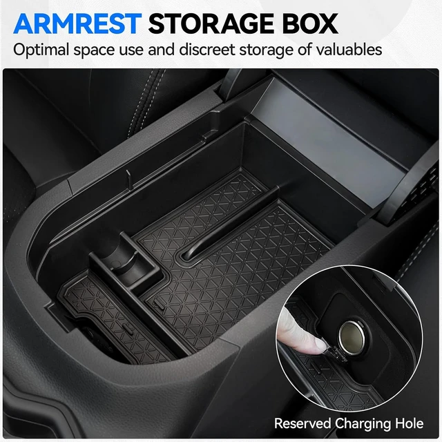 Alt view image 3 of 7 - Center Console Organizer for 2019-2025 Toyota RAV4 Accessories