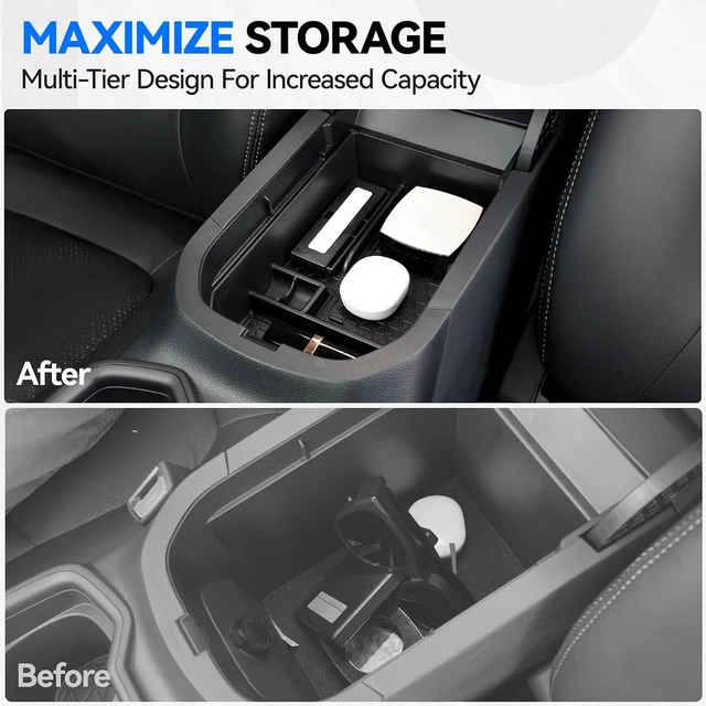 Alt view image 4 of 7 - Center Console Organizer for 2019-2025 Toyota RAV4 Accessories