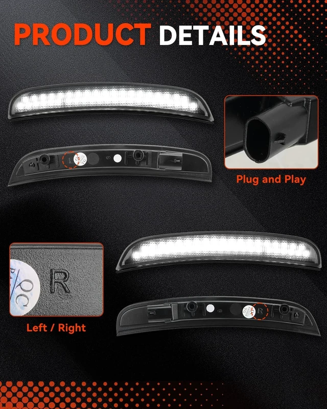 Alt view image 5 of 7 - LED Side Marker Lights Fit for Dodge Charger 2015-2023 (4PCS)