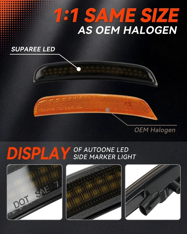 Alt view image 7 of 7 - LED Side Marker Lights Fit for Dodge Charger 2015-2023 (4PCS)