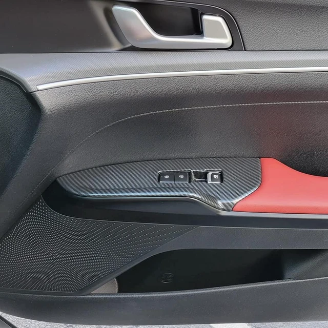 Alt view image 2 of 7 - Interior Door Window Switch Panel Cover Door Lock Control Button Trim for Kia K5 Accessories 2020 2021 2022 2023 2024 2025 North American Version