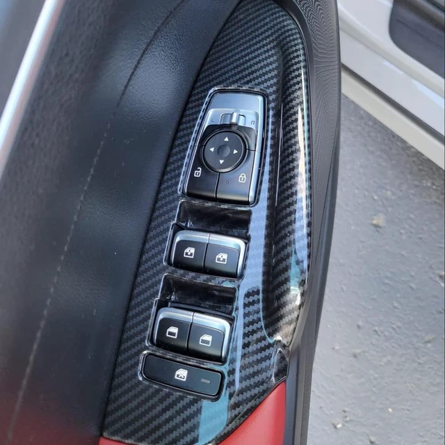 Alt view image 4 of 7 - Interior Door Window Switch Panel Cover Door Lock Control Button Trim for Kia K5 Accessories 2020 2021 2022 2023 2024 2025 North American Version