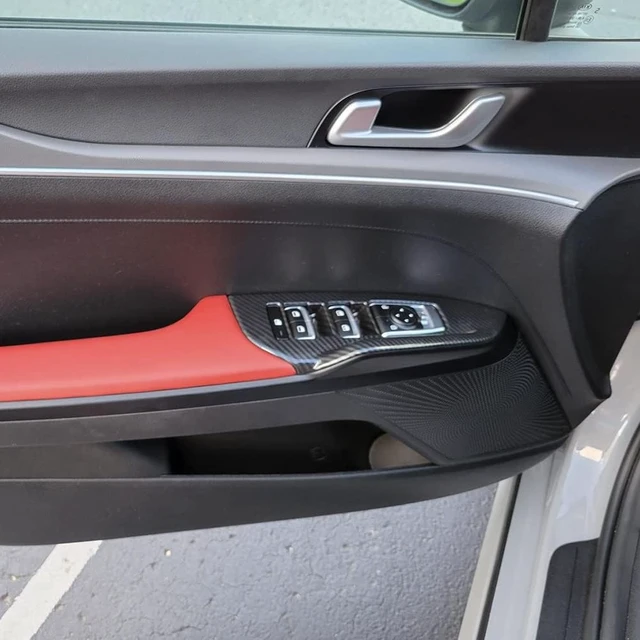 Alt view image 7 of 7 - Interior Door Window Switch Panel Cover Door Lock Control Button Trim for Kia K5 Accessories 2020 2021 2022 2023 2024 2025 North American Version