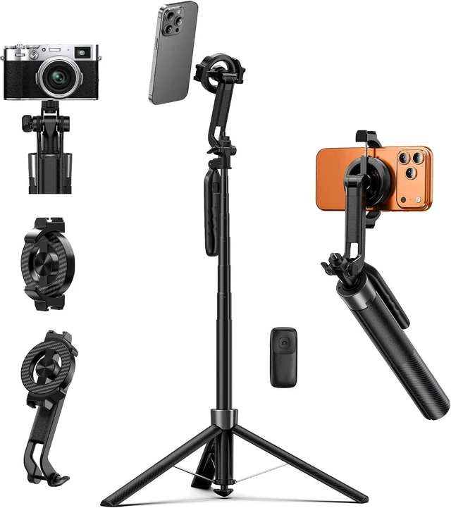 Main image of 72" Magnetic Phone Tripod & Selfie Stick Tripod with Remote
