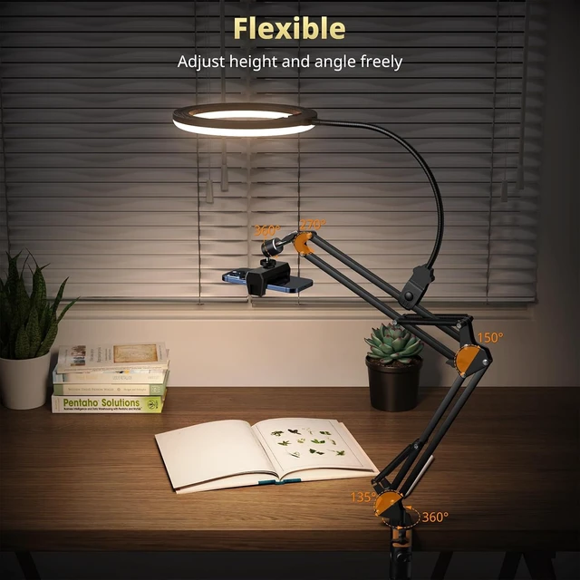 Alt view image 6 of 6 - 10" Ring Light with Overhead Phone Mount for Content Creation