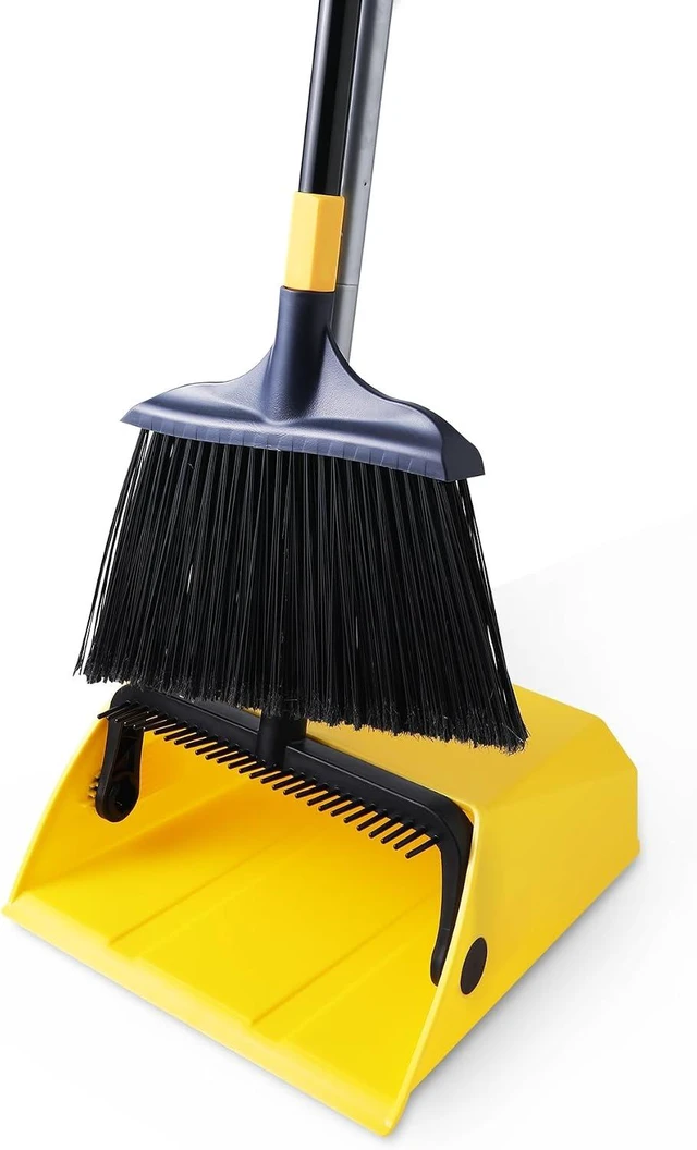 Alt view image 7 of 7 - Commercial Broom and Dustpan Set with Comb Commercial Outdoor Indoor