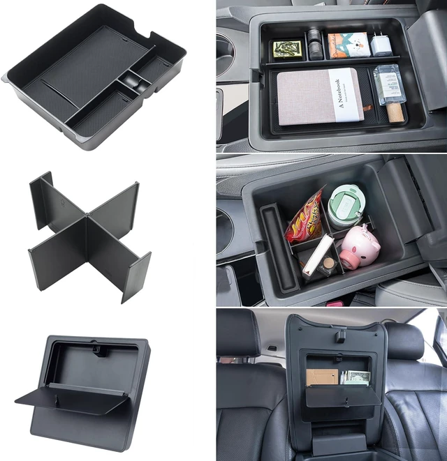 Main image of 3-Piece Center Console Organizer Set for 2023-2026 Honda Pilot, 2024-2026 Honda Passport/Ridgeline Accessories, Armrest Hidden Storage Box & Divider ABS Material Interior Accessories