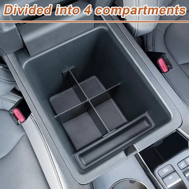 Alt view image 4 of 7 - 3-Piece Center Console Organizer Set for 2023-2026 Honda Pilot, 2024-2026 Honda Passport/Ridgeline Accessories, Armrest Hidden Storage Box & Divider ABS Material Interior Accessories