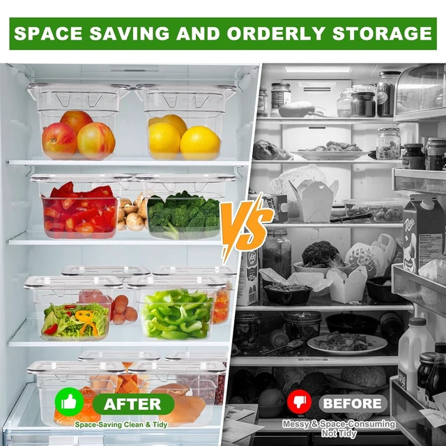 Alt view image 5 of 7 - 9-Pack 1/6 Size 4''Deep NSF Polycarbonate Food Pans with Lids