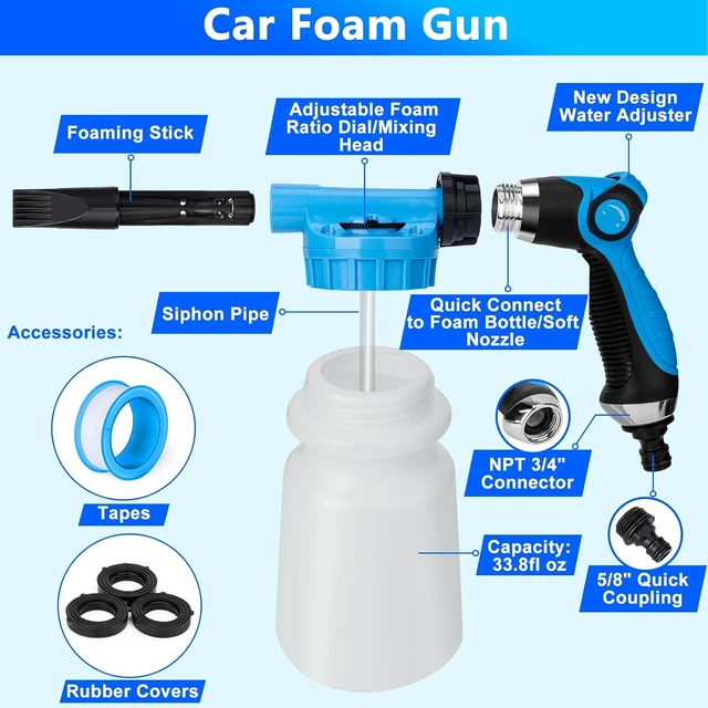 Alt view image 2 of 7 - Car Wash Kit with Foam Gun, Complete Car Detailing Kit 40 PCS
