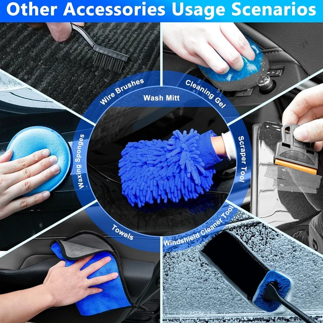 Alt view image 7 of 7 - Car Wash Kit with Foam Gun, Complete Car Detailing Kit 40 PCS