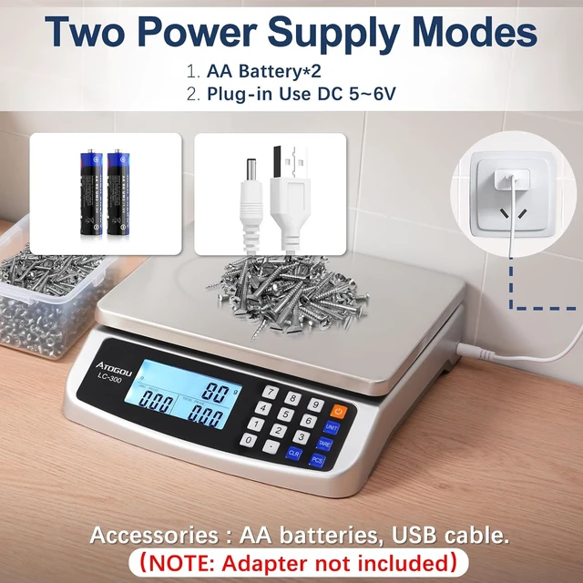 Alt view image 3 of 7 - 110lb Food Scale, Commercial Kitchen Scale with Price Computing