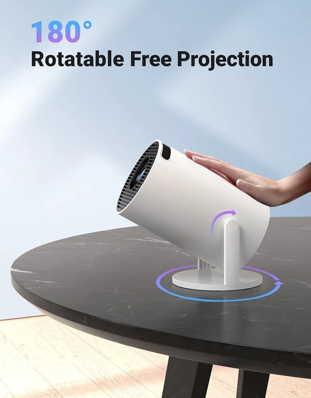 Alt view image 6 of 7 - Mini Projector 210LM with WiFi 6 & BT 5.2 Native 720P HD Smart Projector