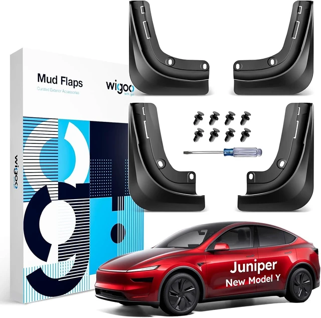 Main image of for Tesla Model Y Juniper 2025-2026 Mud Flaps Accessories, OEM Fit