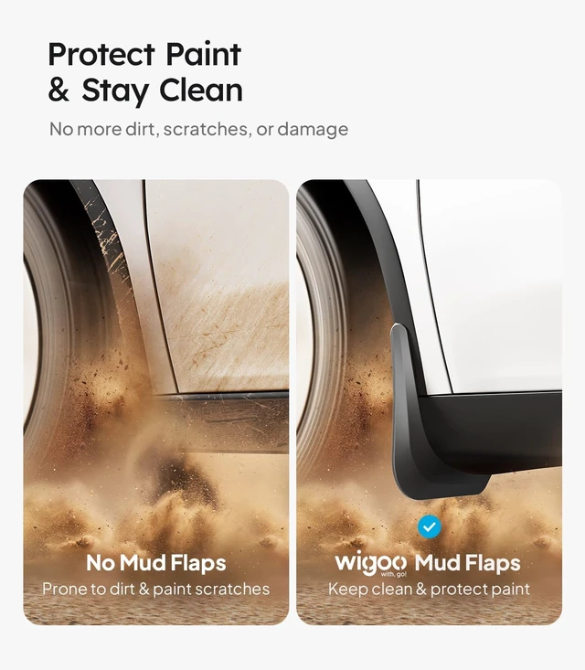 Alt view image 2 of 7 - for Tesla Model Y Juniper 2025-2026 Mud Flaps Accessories, OEM Fit