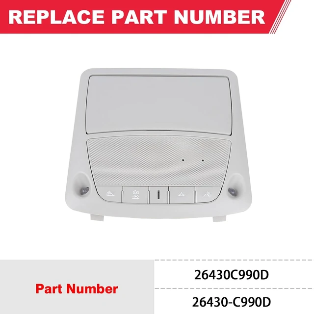 Alt view image 2 of 7 - Car Interior Overhead Console Map Reading Light Lamp Replaces 26430-C990D