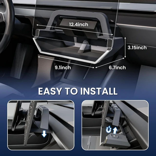 Alt view image 4 of 7 - Under Screen Storage for Model 3/Y (Highland/Juniper)-Black