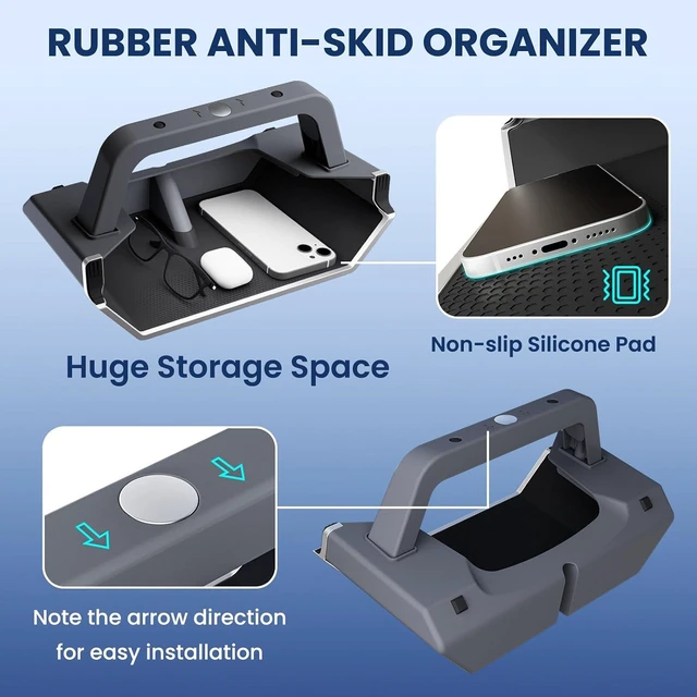 Alt view image 6 of 7 - Under Screen Storage for Model 3/Y (Highland/Juniper)-Black