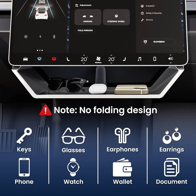 Alt view image 7 of 7 - Under Screen Storage for Model 3/Y (Highland/Juniper)-Black