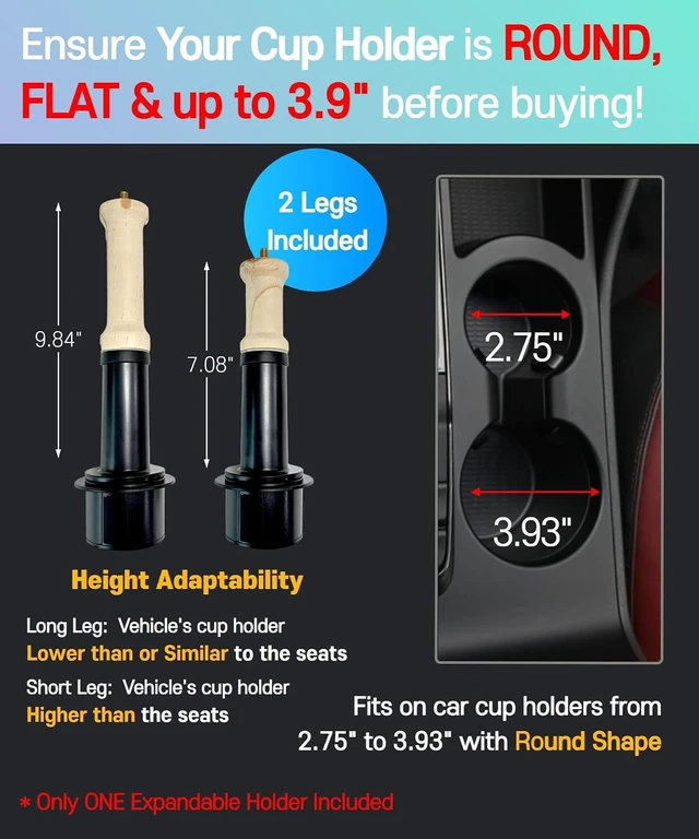 Alt view image 5 of 7 - 2-in-1 Car Food Tray, Cup Holder Table and Laptop Desk for Parked Cars