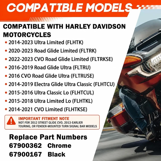 Alt view image 3 of 6 - License Plate Relocation Bracket Fits for Harley Davidson Touring Model