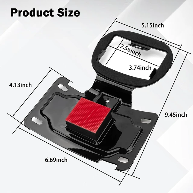 Alt view image 6 of 6 - License Plate Relocation Bracket Fits for Harley Davidson Touring Model