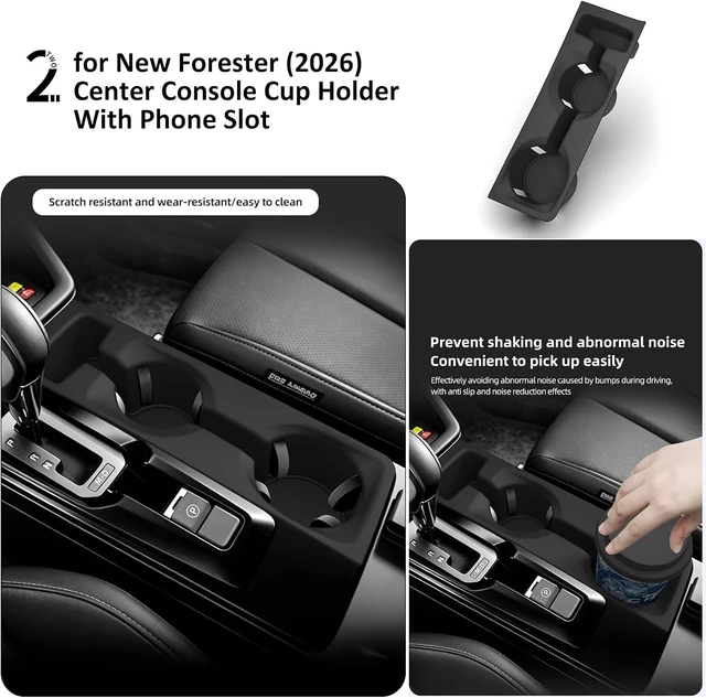 Alt view image 3 of 6 - Upgraded for 2026 Subaru Forester Accessories Center Console Organizer 4Pcs