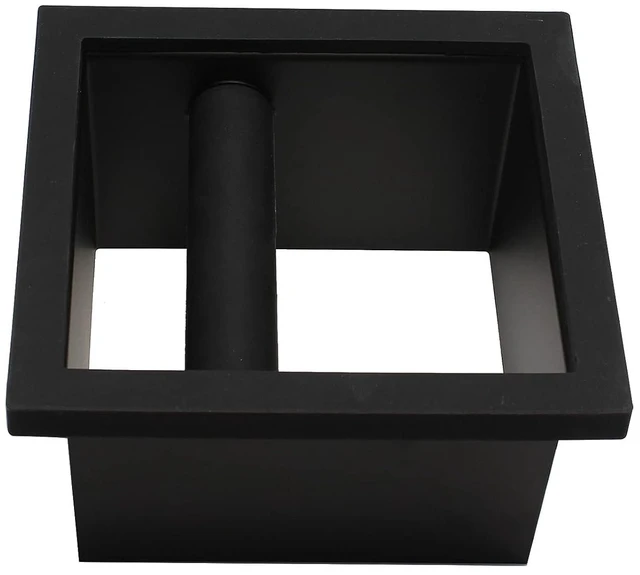 Main image of Espresso Coffee Ground Knock Box Chute, Built-in Desktop Waste Bucket, Stainless Steel Bottomless Knocking Residue Box (Rectangle)