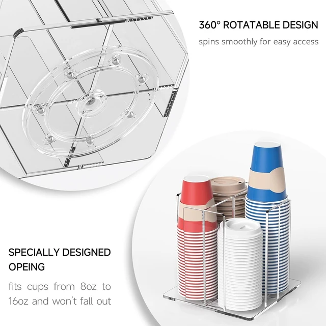 Alt view image 7 of 7 - Cup and Lid Holder, 4 Compartment, Square