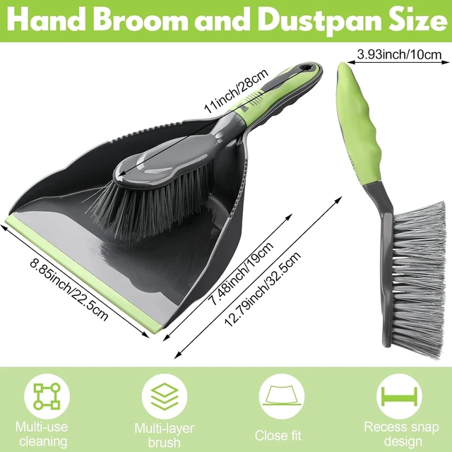 Alt view image 2 of 7 - 6 Set Dustpan and Brush Set, Small Handheld Broom for Home Kitchen