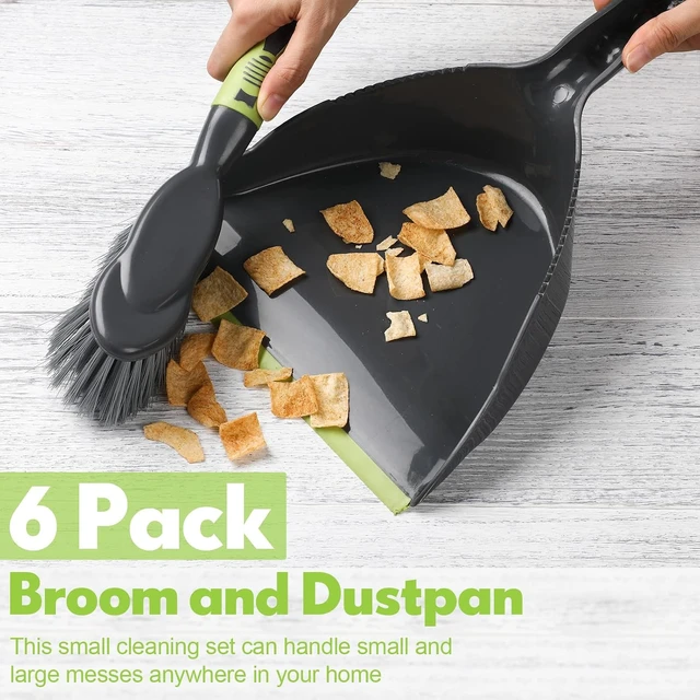 Alt view image 5 of 7 - 6 Set Dustpan and Brush Set, Small Handheld Broom for Home Kitchen