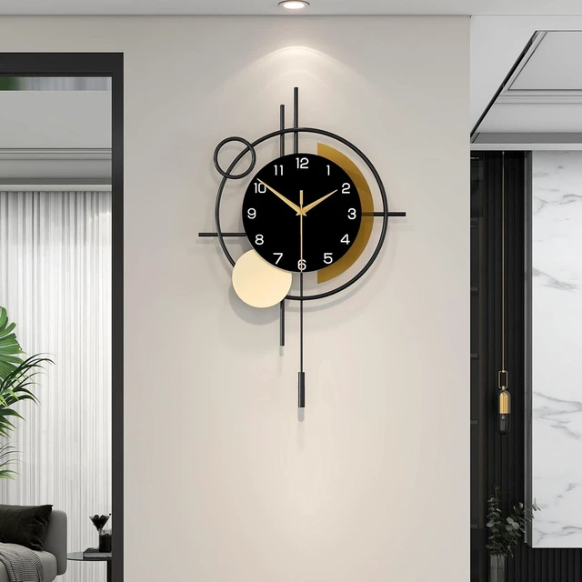 Main image of Wall Clock for Living Room Decor Modern Clock Pendulum Silent