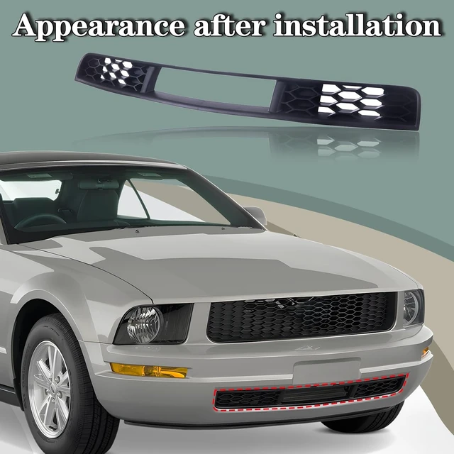 Alt view image 6 of 7 - Front Lower Bumper Grille Grill for 2005-2009 Ford Mustang Replacement