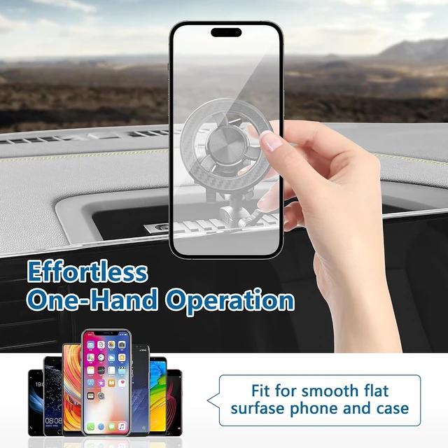 Alt view image 3 of 7 - Phone Mount for 2022 2023 2024 2025 2026 Chevrolet Silverado 1500/GMC Sierra 1500 2500 3500 HD Accessories,Dash Platform Phone Mount Magsafe Fit 13.4" Screen, Cell Phone Holder for NATO Rail