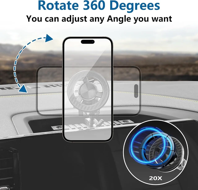 Alt view image 4 of 7 - Phone Mount for 2022 2023 2024 2025 2026 Chevrolet Silverado 1500/GMC Sierra 1500 2500 3500 HD Accessories,Dash Platform Phone Mount Magsafe Fit 13.4" Screen, Cell Phone Holder for NATO Rail