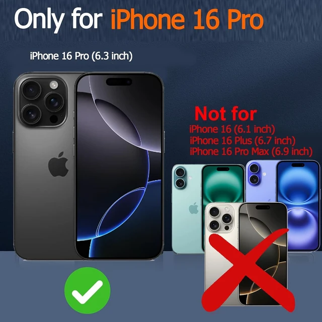 Alt view image 2 of 7 - Battery Case for iPhone 16 Pro, 10000mAh Portable Protective Wireless Charging Case Support Carplay Compatible with iPhone 16 Pro (6.3 inch) Rechargeable Extended Battery Charger Case (Black)