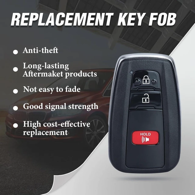 Alt view image 4 of 7 - Keyless Entry Remote Smart Key Fob Replacement 8A Chip for Toyota Prius 2016 2017 2018 2019 2020 2021 Board ID:231451-0351G P/N:89904-47530 FCC ID:HYQ14FBC