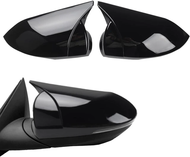 Main image of for Hyundai Elantra 2021 2022 2023 2024 2025 2026 2PCS Car Side Rear View Mirror Guard Cover Caps Trims (Piano Black)