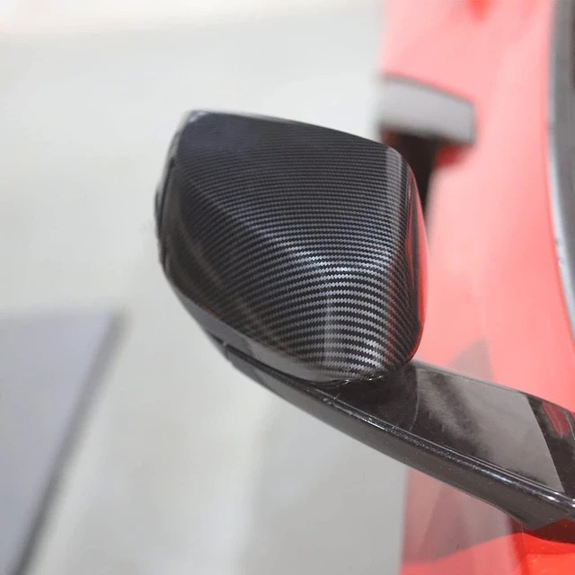 Alt view image 4 of 6 - Carbon Fiber Side Rearview Mirror Guard Cover Trim for Chevrolet Corvette C8 2020-2025