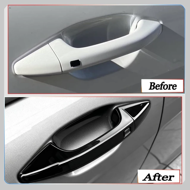 Alt view image 4 of 7 - Car Exterior Door Handle Cover,for kia k4 2024 2025 2026,Car Exterior Door Handle Bowl Cover ProtectorCar Sport Accessories - Bright Black