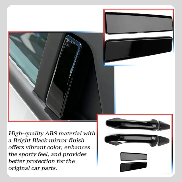 Alt view image 5 of 7 - Car Exterior Door Handle Cover,for kia k4 2024 2025 2026,Car Exterior Door Handle Bowl Cover ProtectorCar Sport Accessories - Bright Black