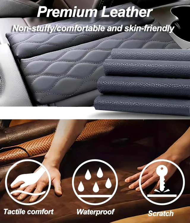 Alt view image 4 of 7 - Center Console Armrest Cover for Mercedes Benz GLE 350 450 W167, GLS 450 X167 2020-2025, Leather Armrest Console Cover with Side Storage Pockets (for GLE GLS)