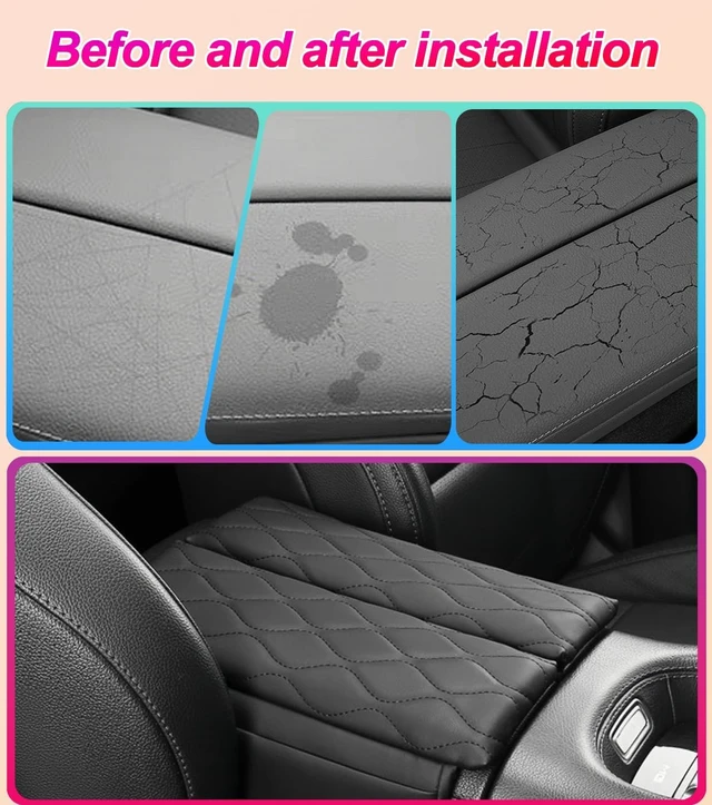 Alt view image 7 of 7 - Center Console Armrest Cover for Mercedes Benz GLE 350 450 W167, GLS 450 X167 2020-2025, Leather Armrest Console Cover with Side Storage Pockets (for GLE GLS)