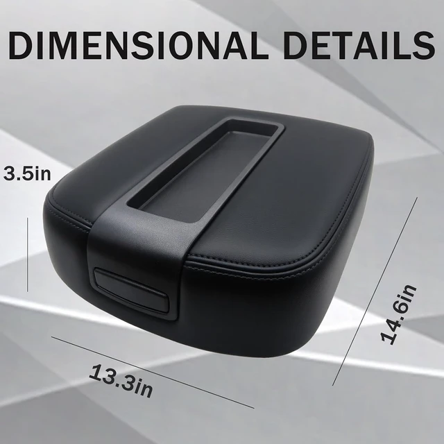 Alt view image 5 of 7 - Center Console Lid Armrest Cover Replacement for 2007-2014 Chevy Silverado/Tahoe/Suburban/Avalanche/GMC Sierra/Yukon/Yukon XL Accessories, Replaces 15217111, 15941534, 19328718, Black