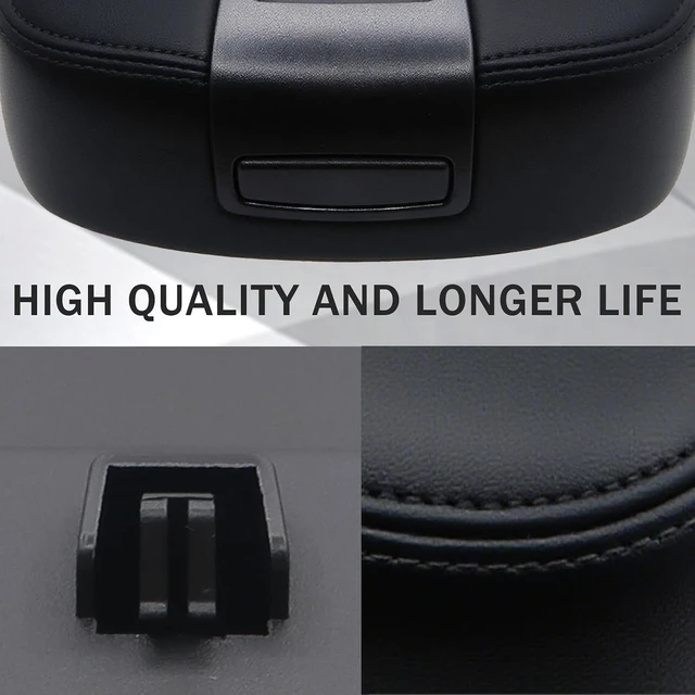 Alt view image 6 of 7 - Center Console Lid Armrest Cover Replacement for 2007-2014 Chevy Silverado/Tahoe/Suburban/Avalanche/GMC Sierra/Yukon/Yukon XL Accessories, Replaces 15217111, 15941534, 19328718, Black
