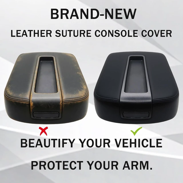 Alt view image 7 of 7 - Center Console Lid Armrest Cover Replacement for 2007-2014 Chevy Silverado/Tahoe/Suburban/Avalanche/GMC Sierra/Yukon/Yukon XL Accessories, Replaces 15217111, 15941534, 19328718, Black