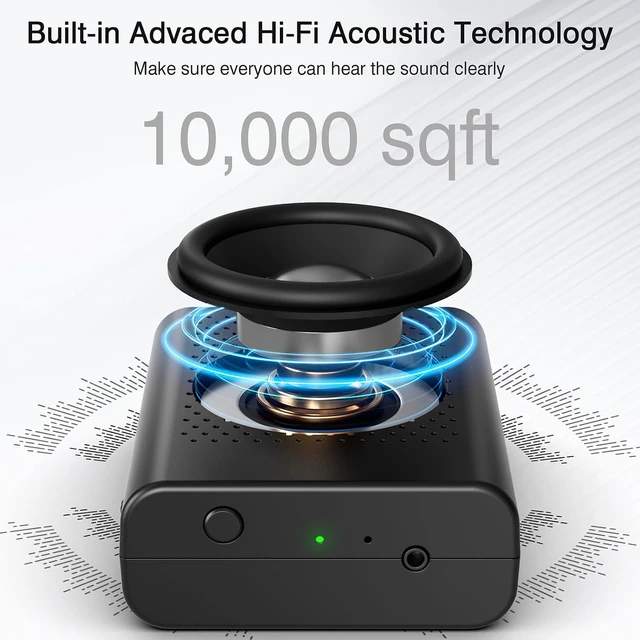 Alt view image 2 of 6 - Wireless Voice Amplifier with Wireless Lavalier Microphone, PA System, Portable Cordless Omnidirectional Clip On Mic with Speaker for Teachers, Tour Guide, Lecture, Conference, Fitness Instructors